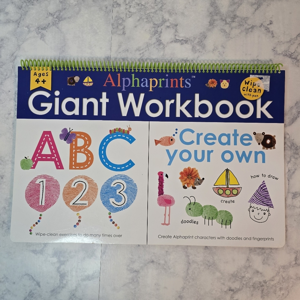 Alphaprints Giant Workbook for Kids Colorful Dry Erase Learning Fun